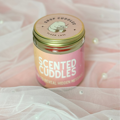 Custom Message | Hidden Message Candle | Strawberry Scented - Cuddles