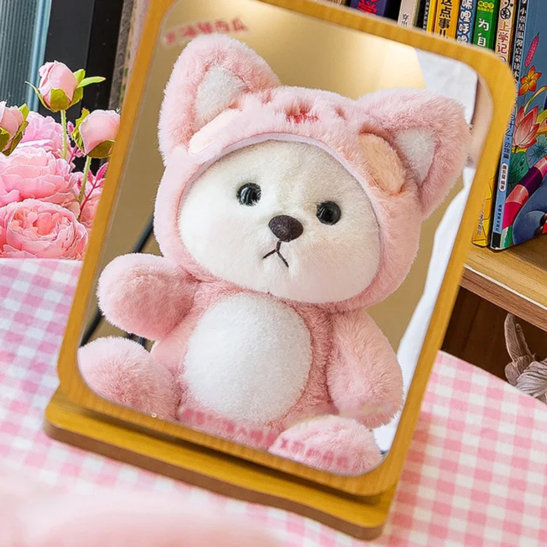 Hoodie Bear | Teddy Bear | Pink & Maroon - Cuddles