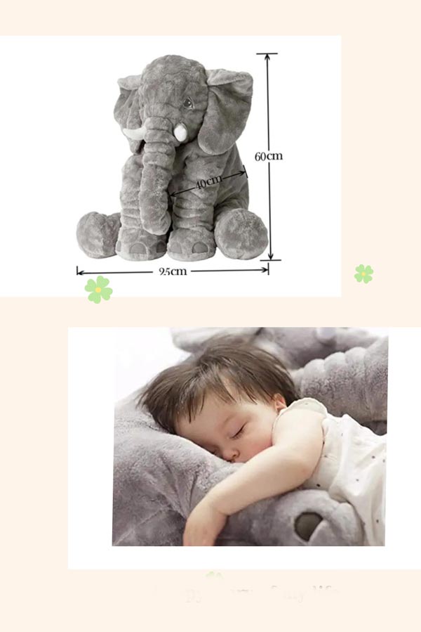 Baby Elephant Cuddle Pillow (2 ft) - Cuddles