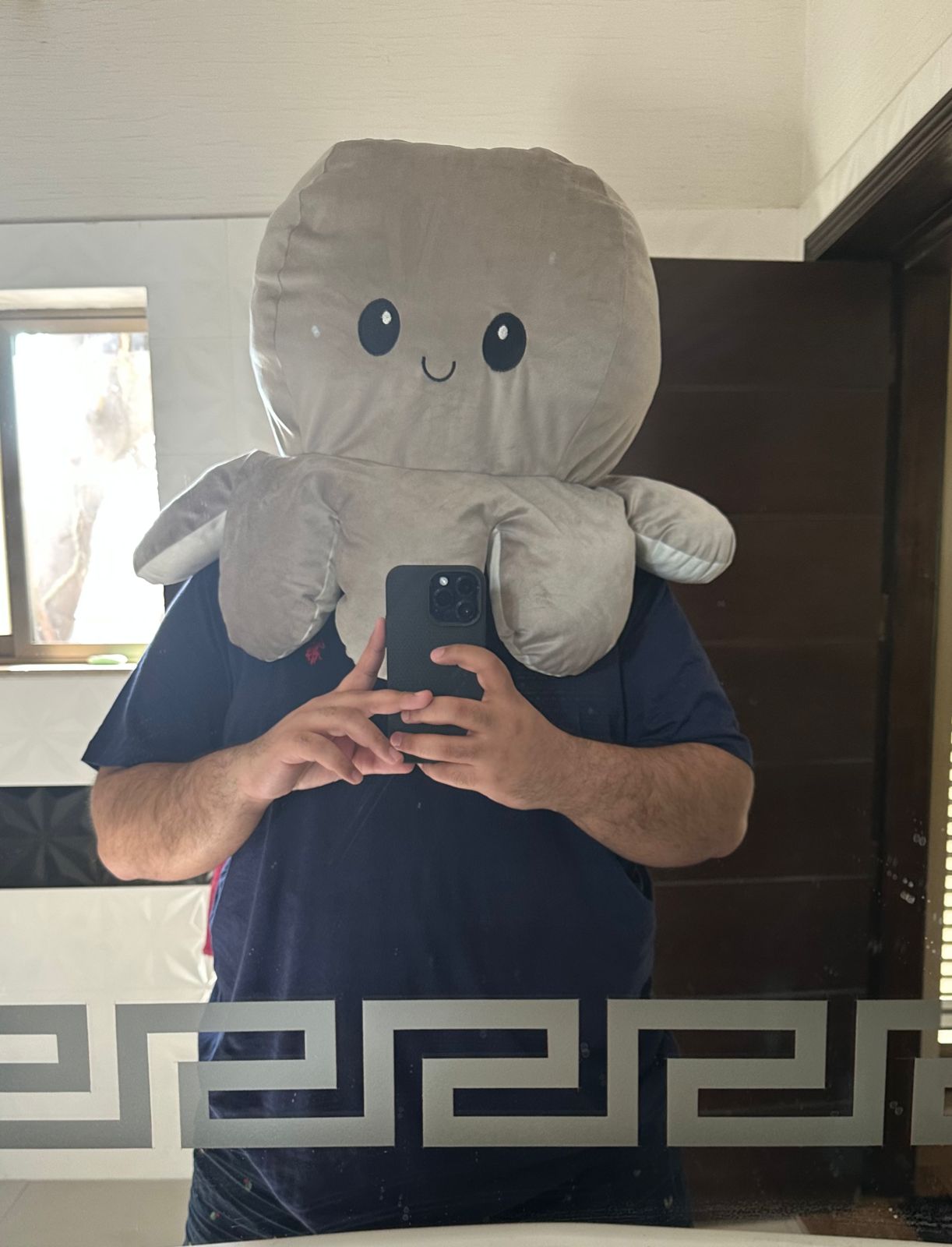 GIANT Reversible Octopus | White-Grey | 80cm - Cuddles