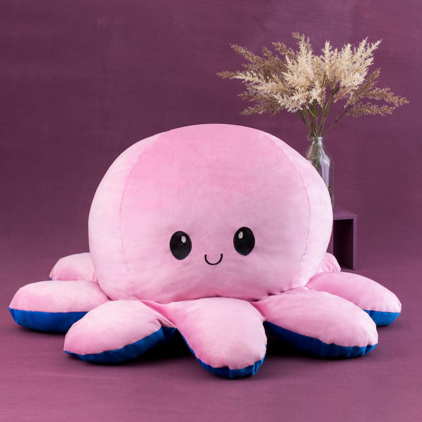 GIANT Reversible Octopus | Blue-Pink | 80cm - Cuddles