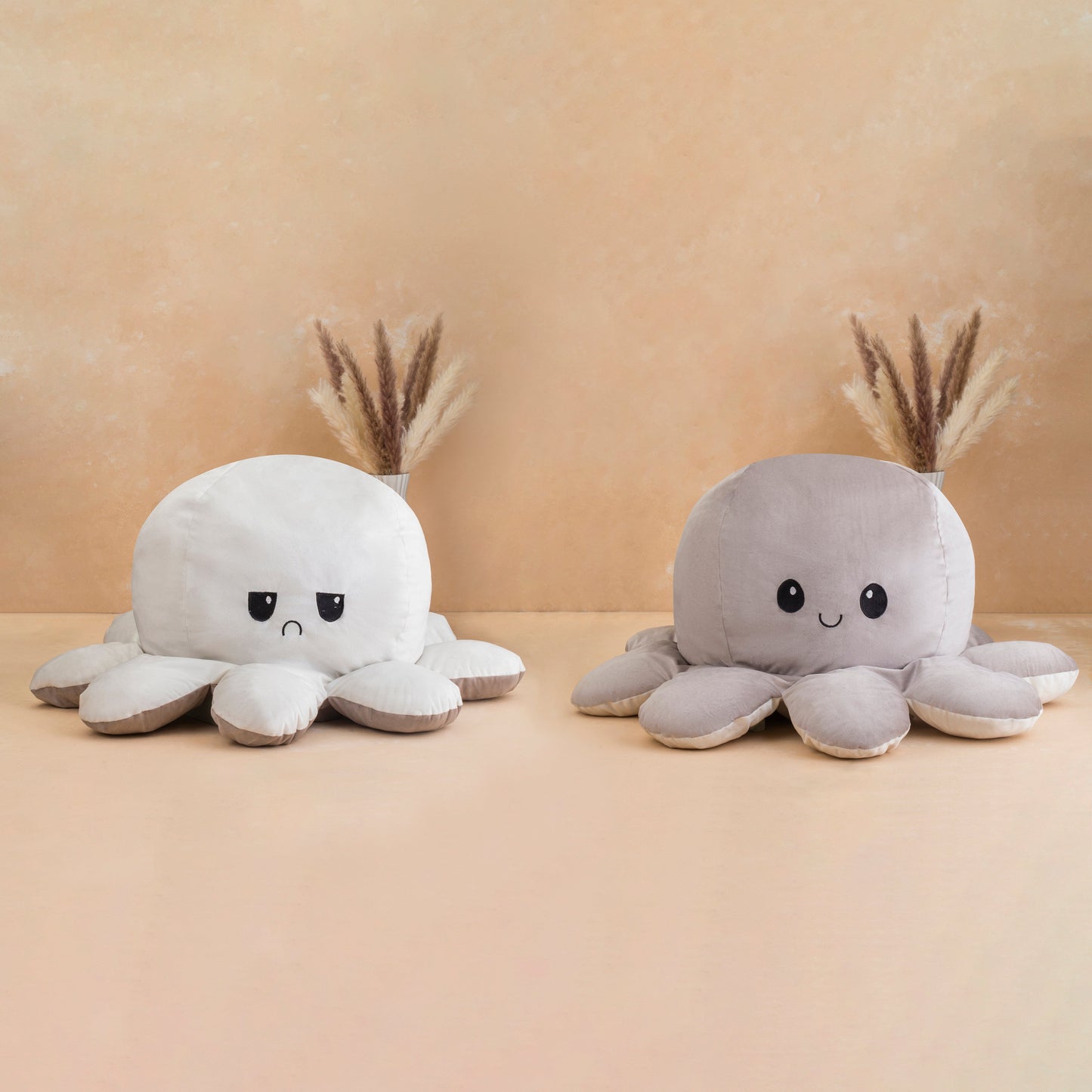 GIANT Reversible Octopus | White-Grey | 80cm - Cuddles