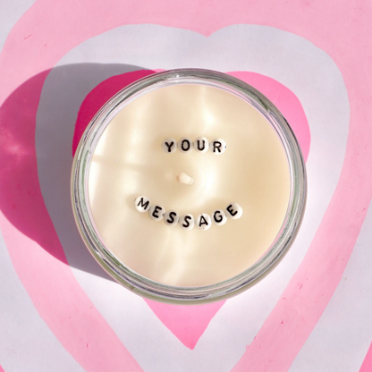 Custom Message | Hidden Message Candle | Strawberry Scented - Cuddles